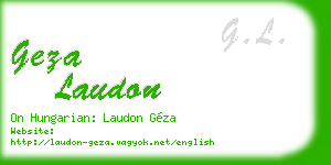 geza laudon business card
