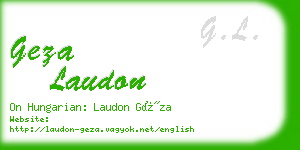 geza laudon business card